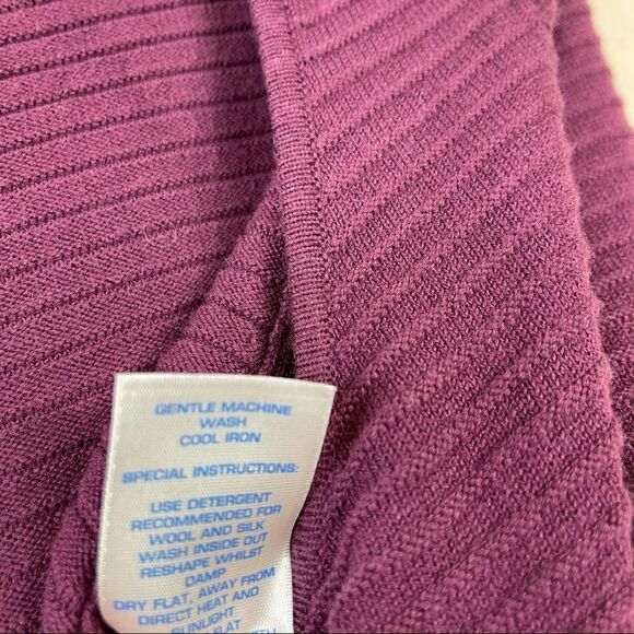 Boden libby textured sweater knit dress 4 purple plum warm fall preppy Wh552 - Picture 13 of 16